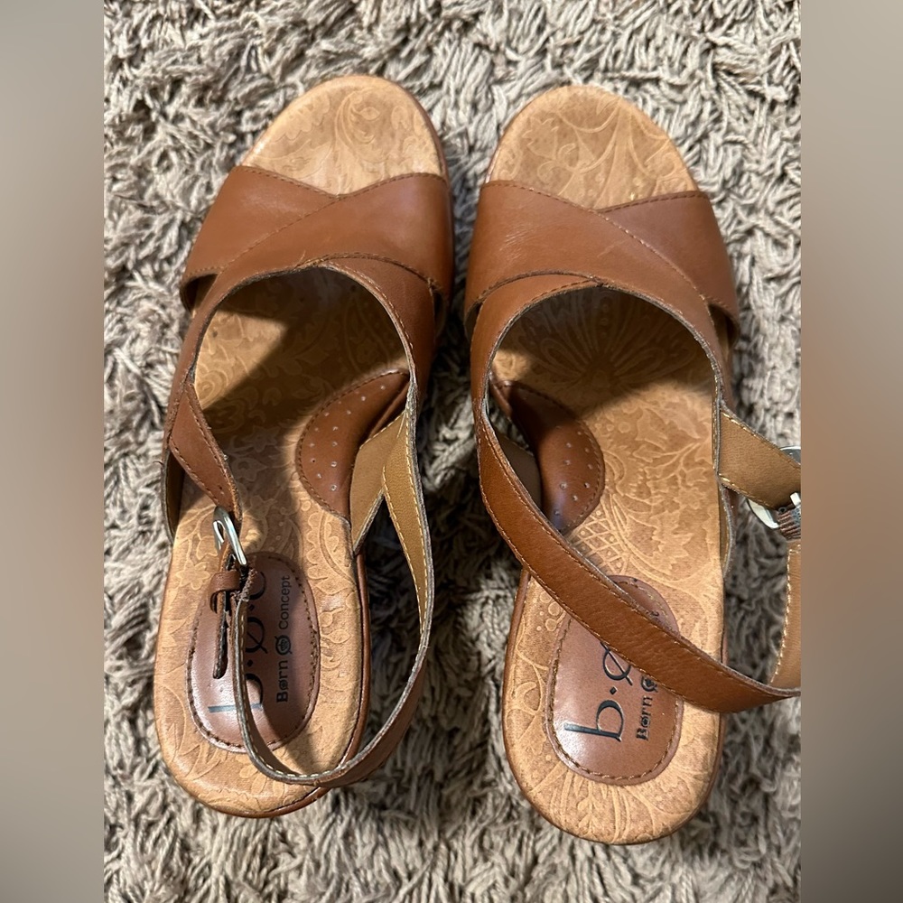 BOC born concept sandal wedges barely used